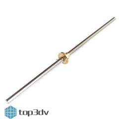 Винт четырехзаходный трапецеидальный с гайкой 8 мм L400мм