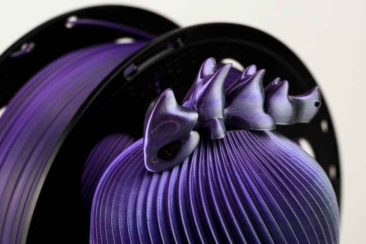 Трехцветный PLA шелк фиолетовый черный серебро пластик Bestfilament для 3D-принтеров 1 кг (1,75 мм)