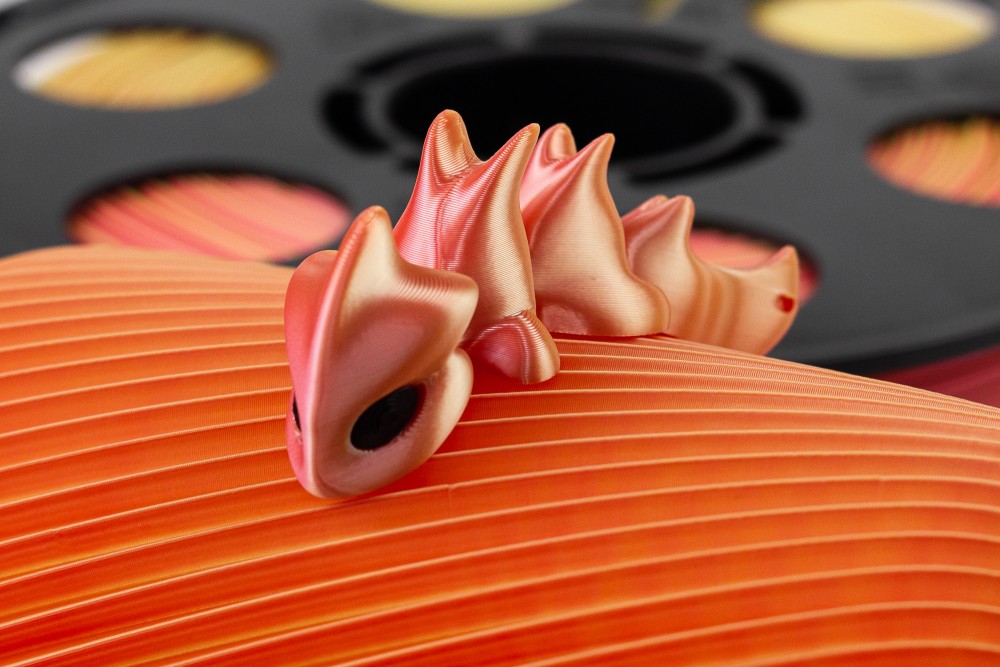 Трехцветный PLA шелк желтый красный золото пластик Bestfilament для 3D-принтеров 1 кг (1,75 мм)