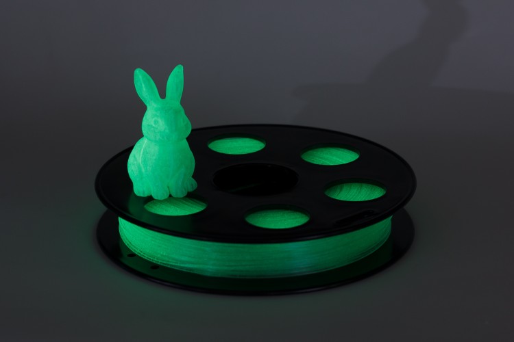 Светящийся в темноте PETG пластик Bestfilament для 3D-принтеров, цвет зеленый, 0,5 кг (1,75 мм)