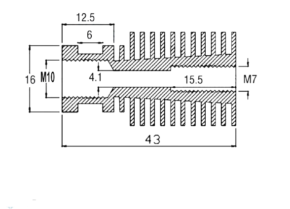 Радиатор для E3D V6 bowden 1.75