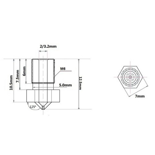Сопло E3D 0.1 мм латунь