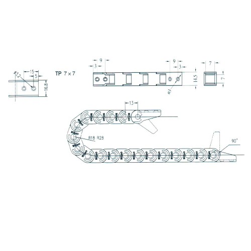 Кабель-канал гибкий 7*7мм 1м