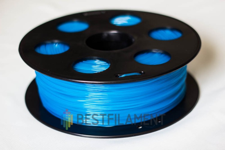 Флуоресцентный PLA пластик Bestfilament для 3D-принтеров, цвет голубой, 0.5 кг (1,75 мм)