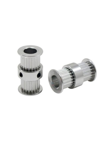 Шкив зубчатый двойной GT2-6 20 зубьев отверстие 8мм h27,5мм