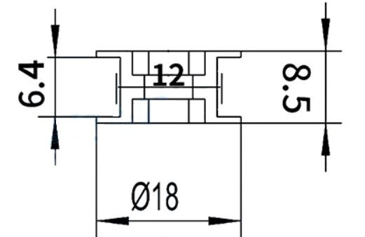 Шкив гладкий под ремень GT2 c шириной 6 мм